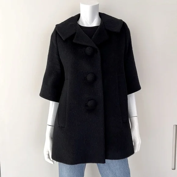SMYTHE Opera Coat in Black - Picture 2 of 10
